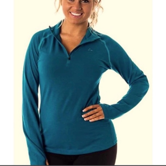 PARADOX Merino Blend Blue DriRelease Fresh Guard 1/4 Zip Shirt Base Layer Size M - Picture 1 of 11